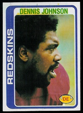 Dennis Johnson 1978 Topps football card