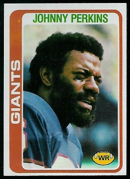 Johnny Perkins 1978 Topps football card