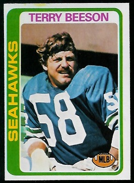 Terry Beeson 1978 Topps football card