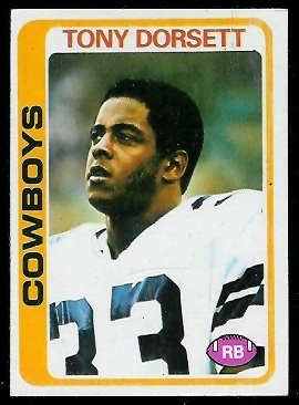 Tony Dorsett 1978 Topps football card