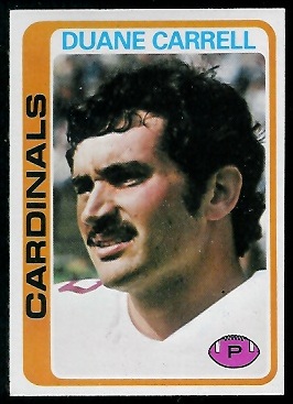 Duane Carrell 1978 Topps football card