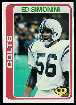 Ed Simonini 1978 Topps football card