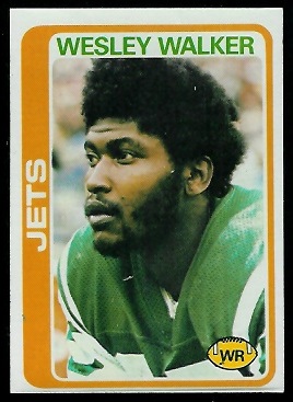 Wesley Walker 1978 Topps football card