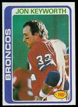 Jon Keyworth 1978 Topps football card
