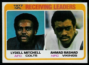 Receiving Leaders 1978 Topps football card Receiving Leaders 1978 Topps football card