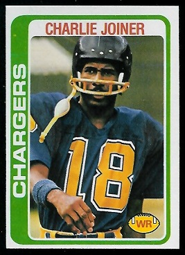 Charlie Joiner 1978 Topps football card