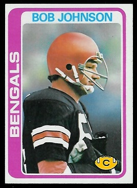 Bob Johnson 1978 Topps football card