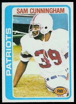 Sam Cunningham 1978 Topps football card