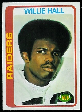 Willie Hall 1978 Topps football card