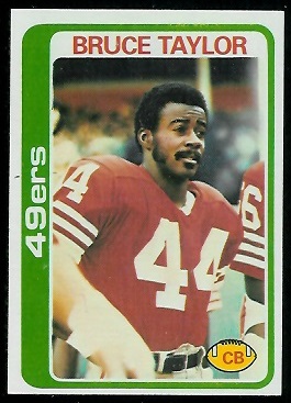 Bruce Taylor 1978 Topps football card