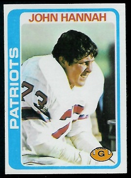 John Hannah 1978 Topps football card