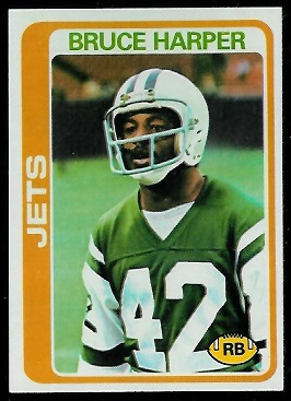 Bruce Harper 1978 Topps football card