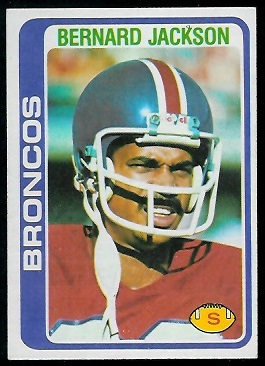 Bernard Jackson 1978 Topps football card