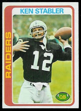 Ken Stabler 1978 Topps football card