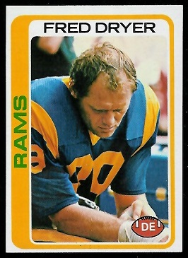 Fred Dryer 1978 Topps football card