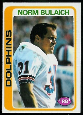 Norm Bulaich 1978 Topps football card