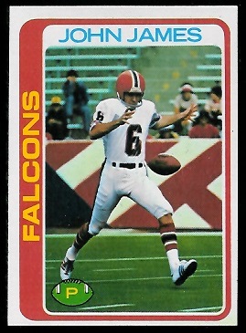 John James 1978 Topps football card