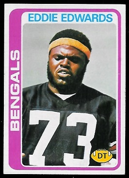 Eddie Edwards 1978 Topps football card