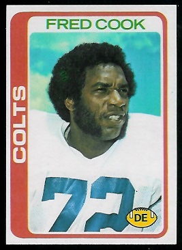 Fred Cook 1978 Topps football card