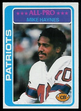 Mike Haynes 1978 Topps football card