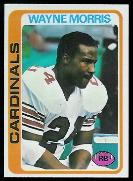 Wayne Morris 1978 Topps football card