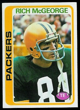 Rich McGeorge 1978 Topps football card