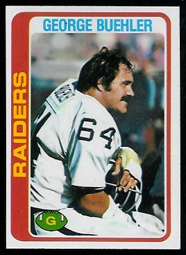 George Buehler 1978 Topps football card