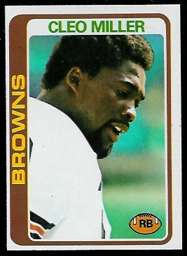 Cleo Miller 1978 Topps football card