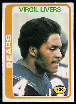 Virgil Livers 1978 Topps football card