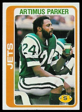 Artimus Parker 1978 Topps football card