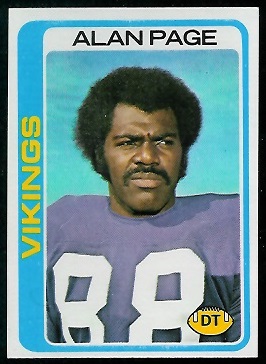 Alan Page 1978 Topps football card