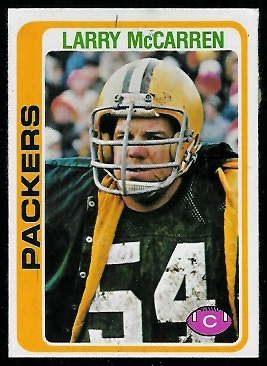 Larry McCarren 1978 Topps football card