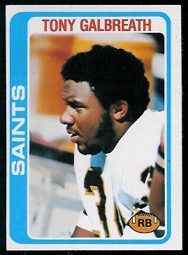 Tony Galbreath 1978 Topps football card