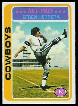 Efren Herrera 1978 Topps football card