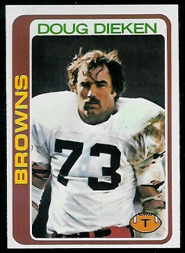 Doug Dieken 1978 Topps football card