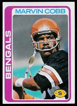 Marvin Cobb 1978 Topps football card