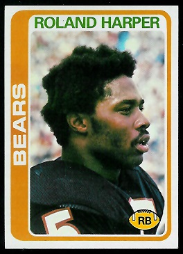 Roland Harper 1978 Topps football card