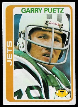 Garry Puetz 1978 Topps football card