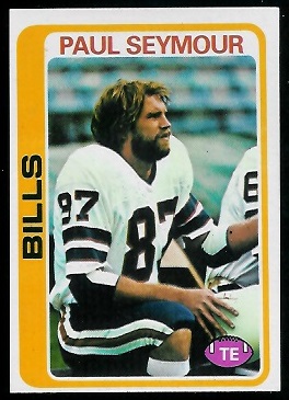 Paul Seymour 1978 Topps football card