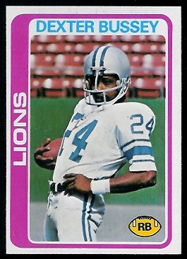 Dexter Bussey 1978 Topps football card