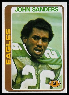 John Sanders 1978 Topps football card