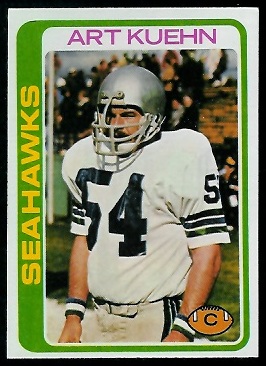 Art Kuehn 1978 Topps football card