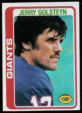 Jerry Golsteyn 1978 Topps football card