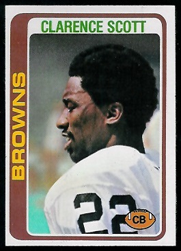 Clarence Scott 1978 Topps football card