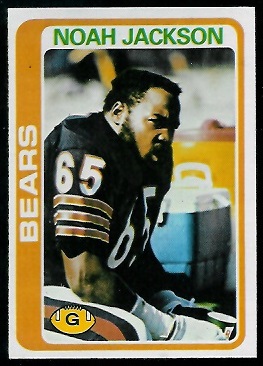 Noah Jackson 1978 Topps football card