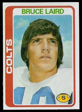 Bruce Laird 1978 Topps football card