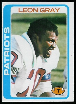 Leon Gray 1978 Topps football card