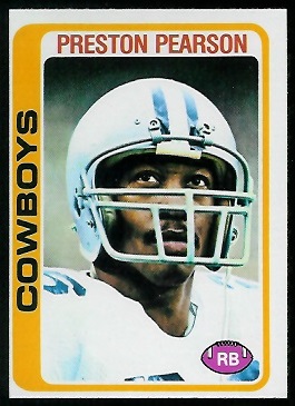 Preston Pearson 1978 Topps football card