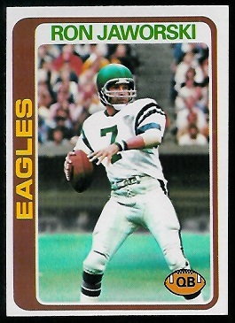 Ron Jaworski 1978 Topps football card