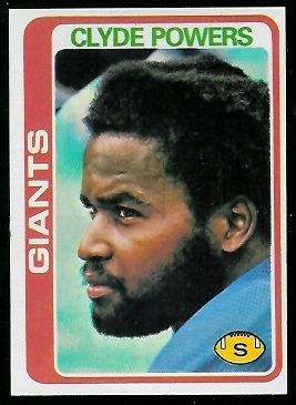 Clyde Powers 1978 Topps football card